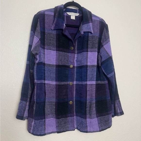 Drapers & Damon’s Vintage Purple Plaid Tartan Shacket - Picture 1 of 10